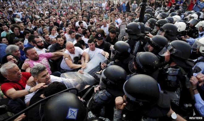 makedonija- protesti- demonstracije- policija